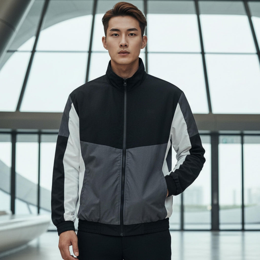 QT8 Garments Inspired Track Jacket | Red & Black Zip-Up Streetwear Jacket