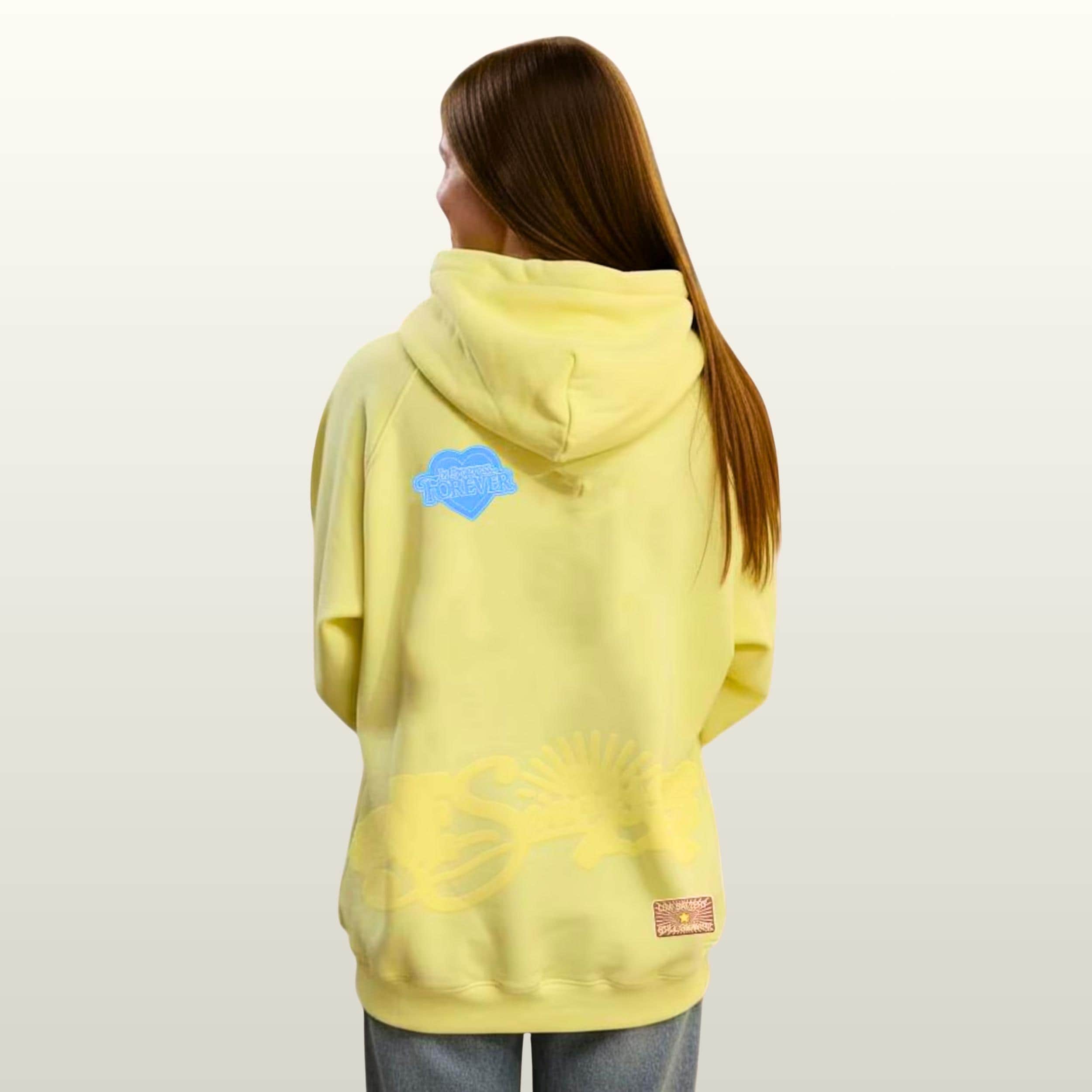 Sincerely Yours Salish Matter Yellow Hoodie | Pullover Sweatshirt | Fleece Jacket with Rose Patch and Heart Emblem | Fan Gift
