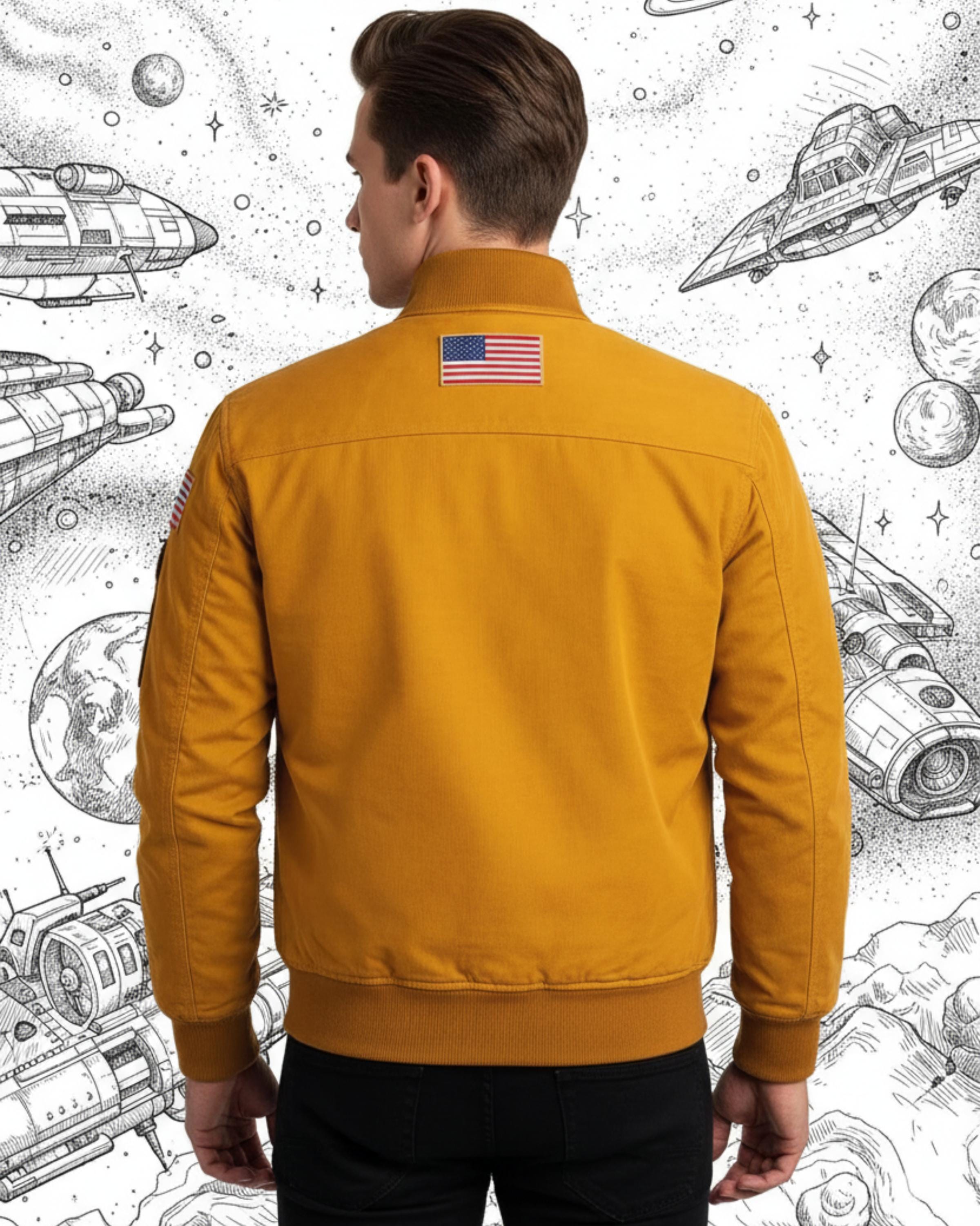 Project Hail Mary Inspired Ryan Gosling Yellow Jacket | Handmade Astronaut Bomber Jacket | Sci-Fi Fan Made Cosplay Coat