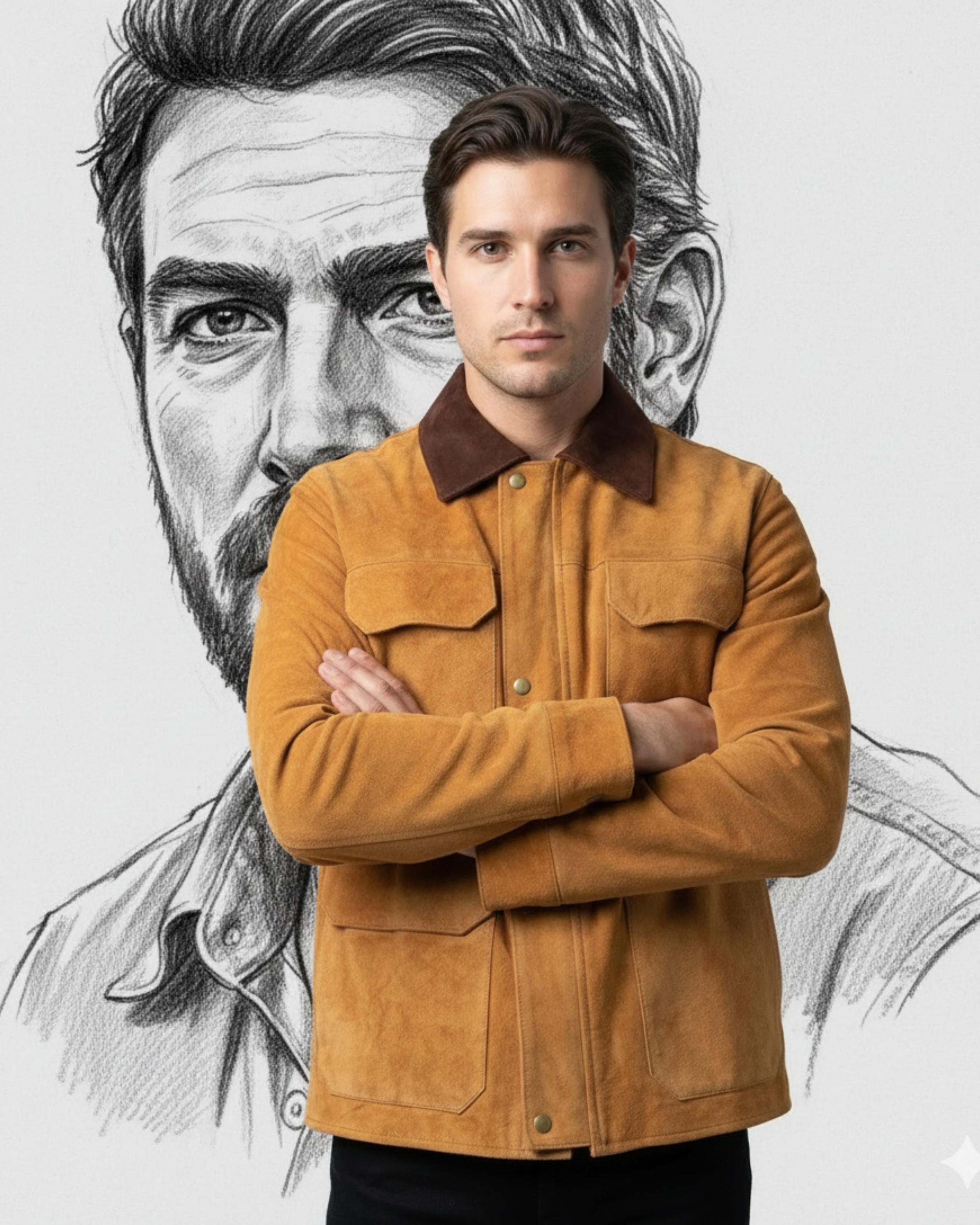 Joel Miller TLOU Jacket | The Last of Us Brown Suede Leather Coat | Handmade Cosplay Costume | Gift for Him