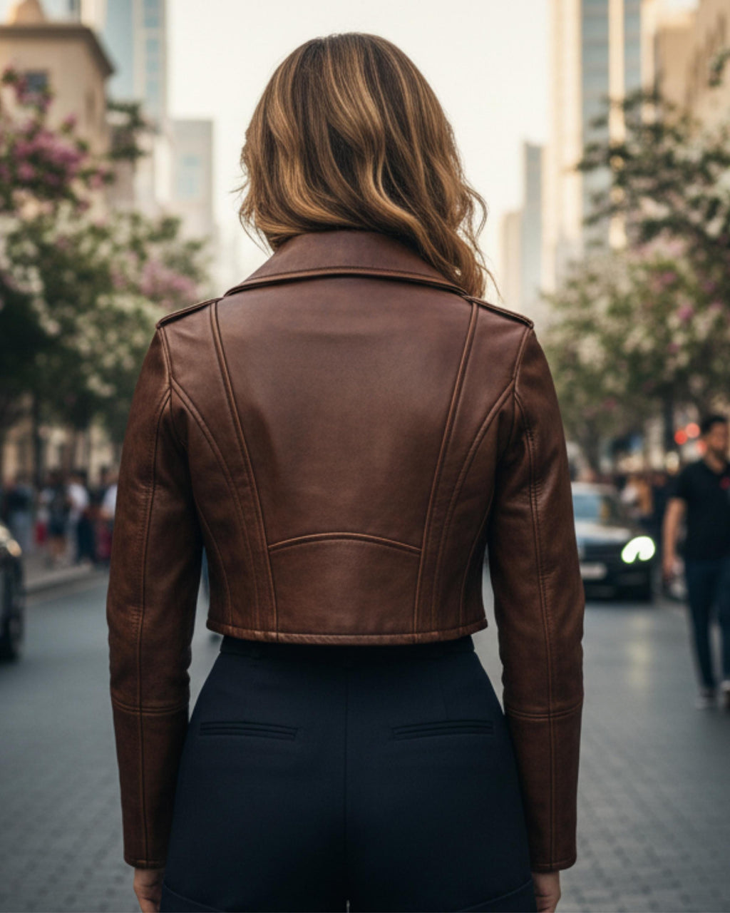 Women X-Men ’97 Rogue Cosplay Jacket | Brown Cropped Genuine Leather X-Women Costume | Handmade 90s Superhero Style Outfit