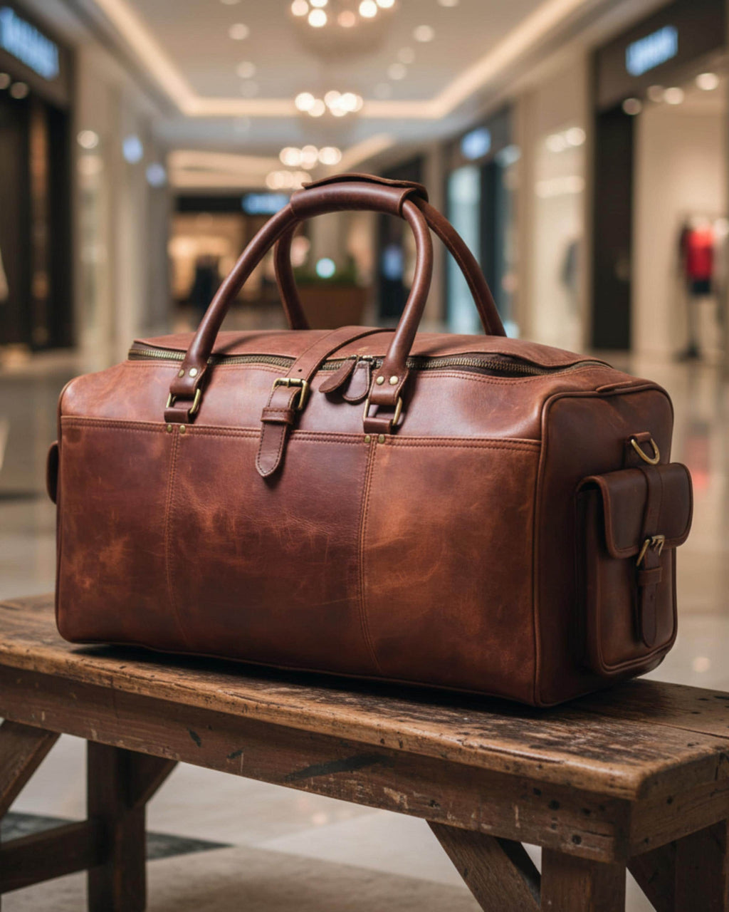Personalized Full Grain Leather Duffel Bag Handmade Weekender Travel Bag Vintage Brown Men’s Overnight Gym Holdall Gift for Him