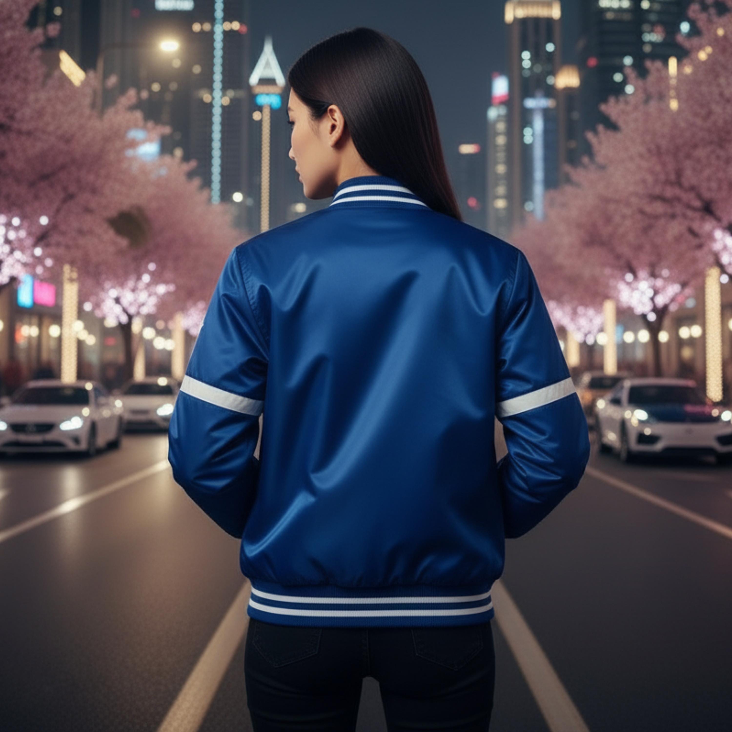 Los Angeles Dodgers Satin Varsity Jacket | Royal Blue Baseball Bomber Inspired Vintage Jacket | Limited Edition | Gift for Him