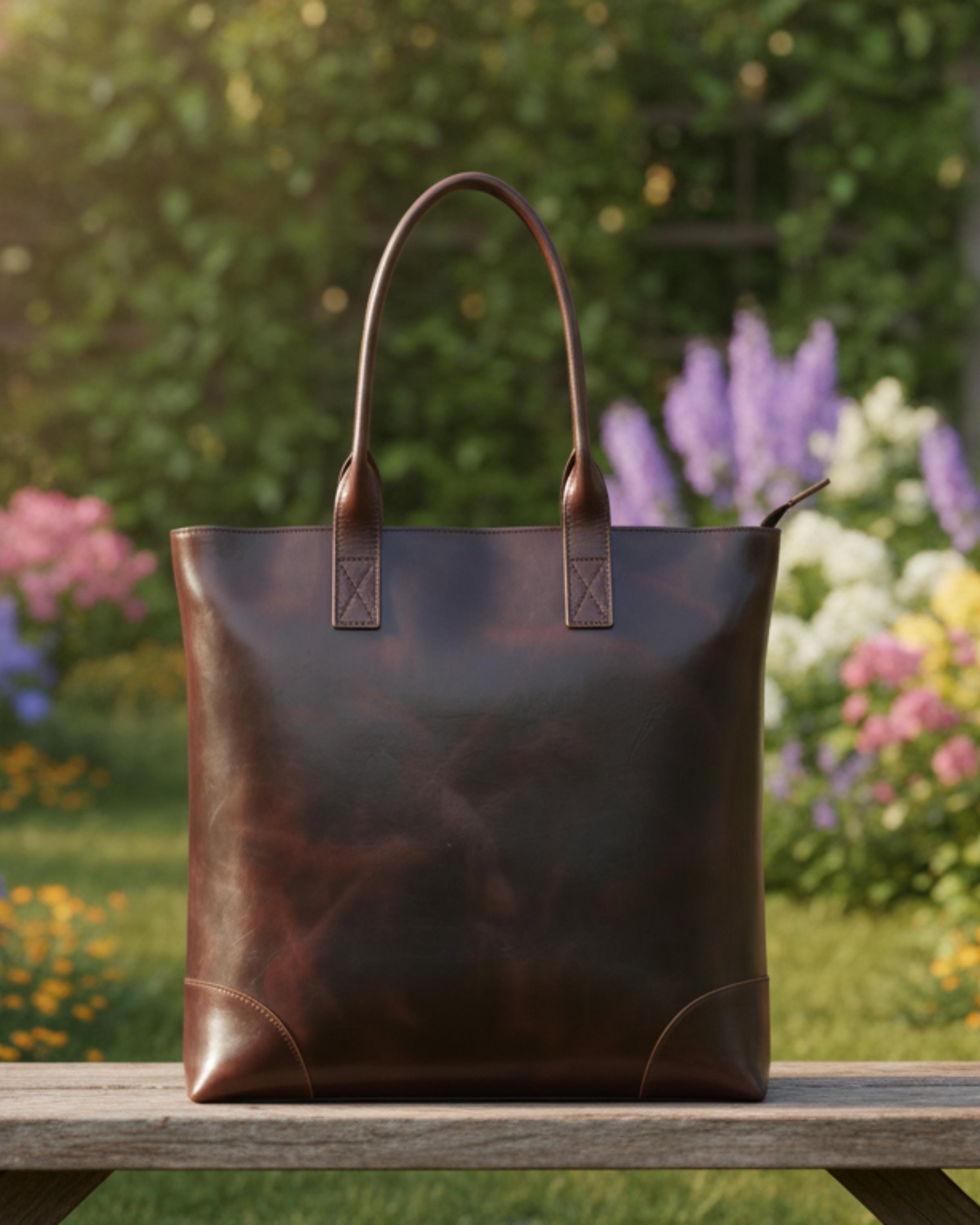 Personalized Leather Tote Bag for Women | Large Leather Work Tote | Laptop Shoulder Bag | Handmade Purse | Gift for Her | Gift for Mom