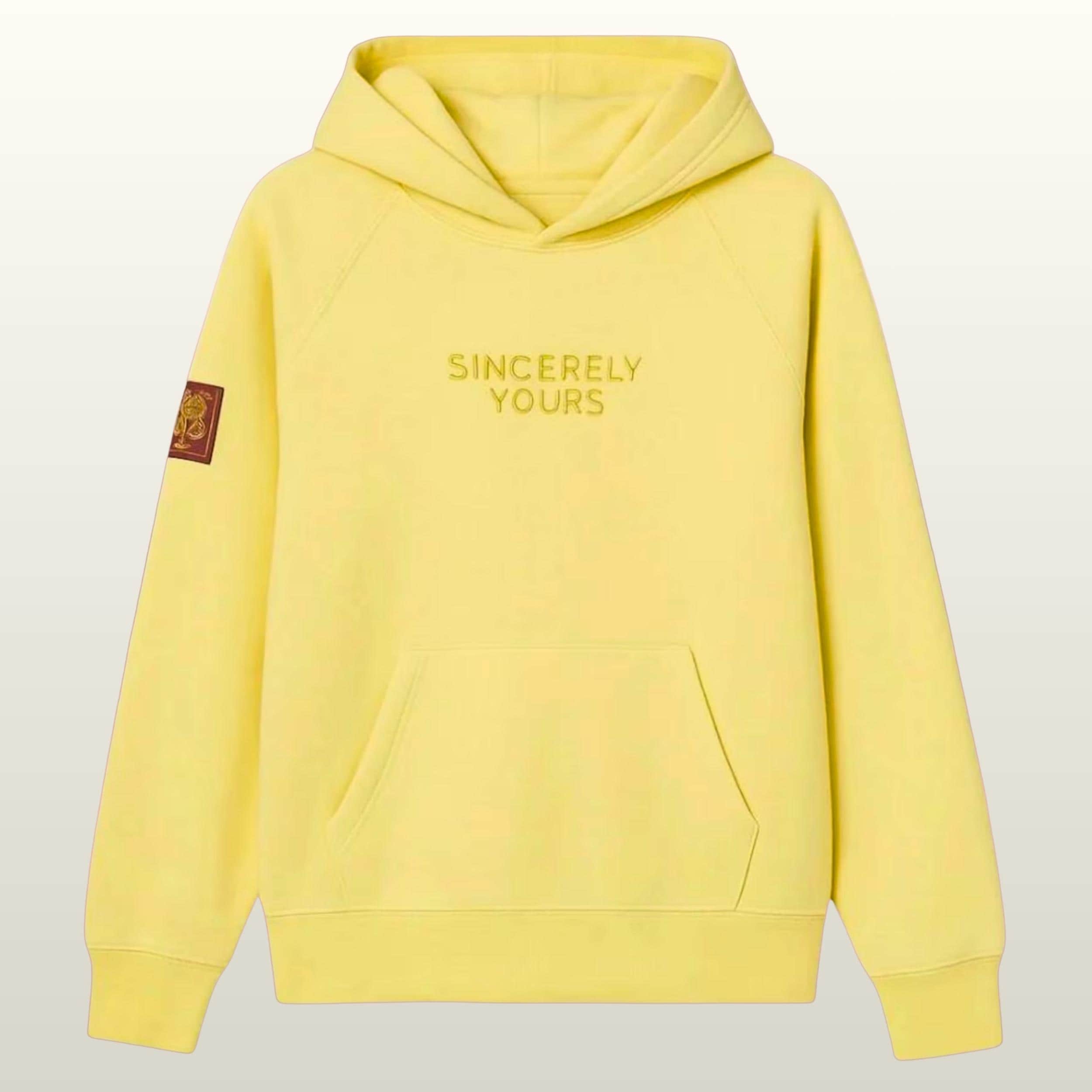 Sincerely Yours Salish Matter Yellow Hoodie | Pullover Sweatshirt | Fleece Jacket with Rose Patch and Heart Emblem | Fan Gift