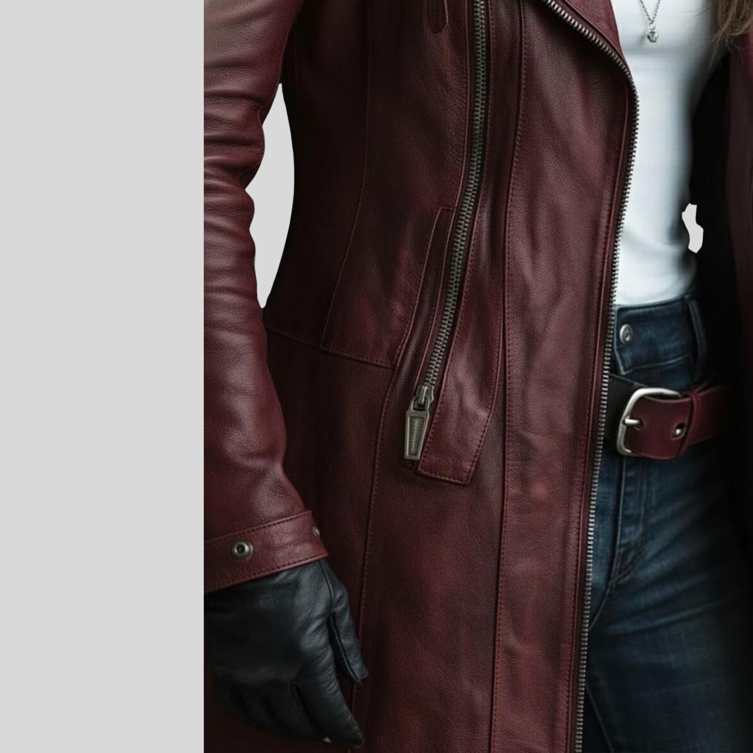 Women's Burgundy Sheepskin Aviator Jacket | Genuine Leather Lapel Collar Coat | Faux Fur Collar