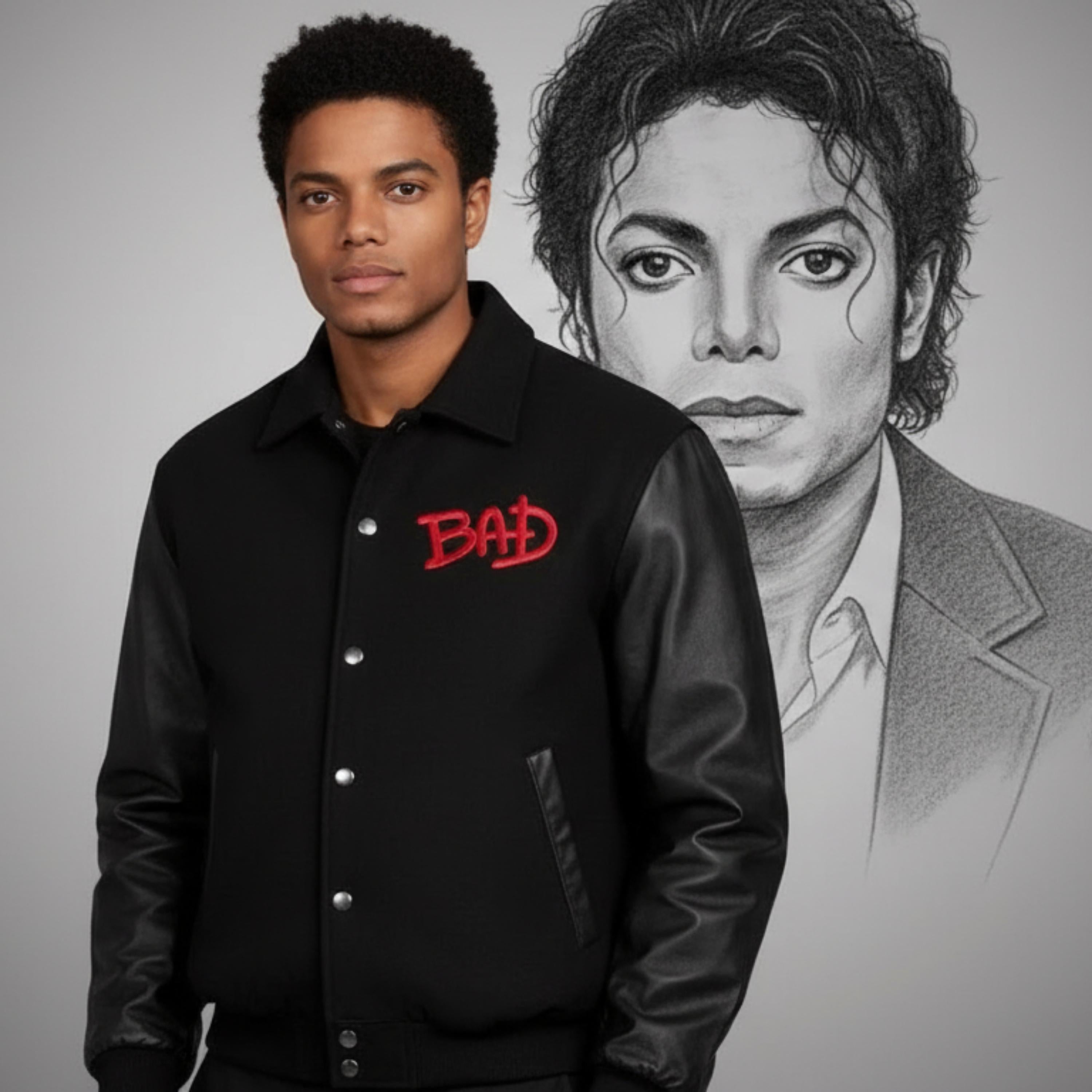 Michael Jackson BAD World Tour Moonwalk Varsity Jacket | Retro 80s King of Pop Concert Apparel