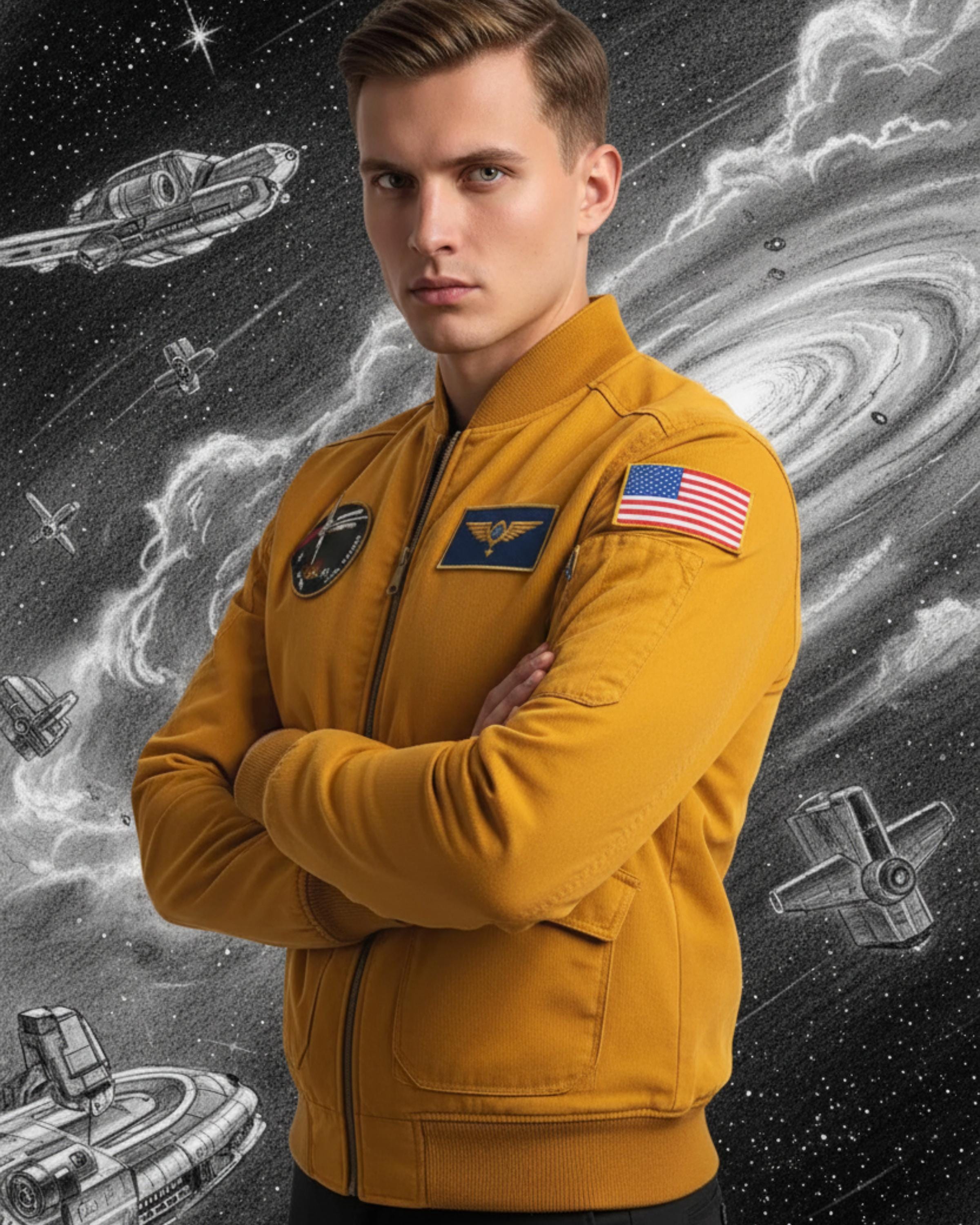 Project Hail Mary Inspired Ryan Gosling Yellow Jacket | Handmade Astronaut Bomber Jacket | Sci-Fi Fan Made Cosplay Coat