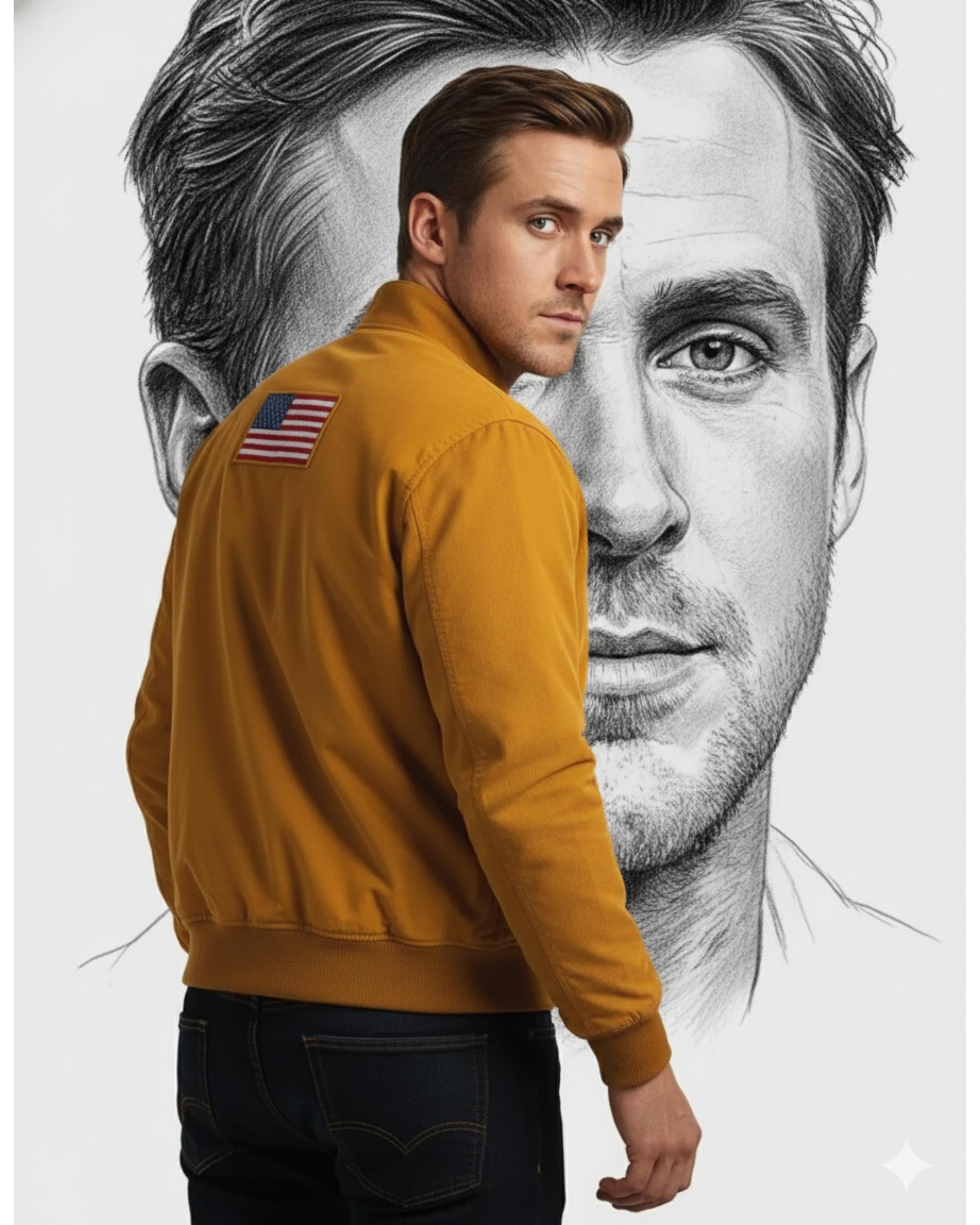 Project Hail Mary Inspired Ryan Gosling Yellow Jacket | Handmade Astronaut Bomber Jacket | Sci-Fi Fan Made Cosplay Coat