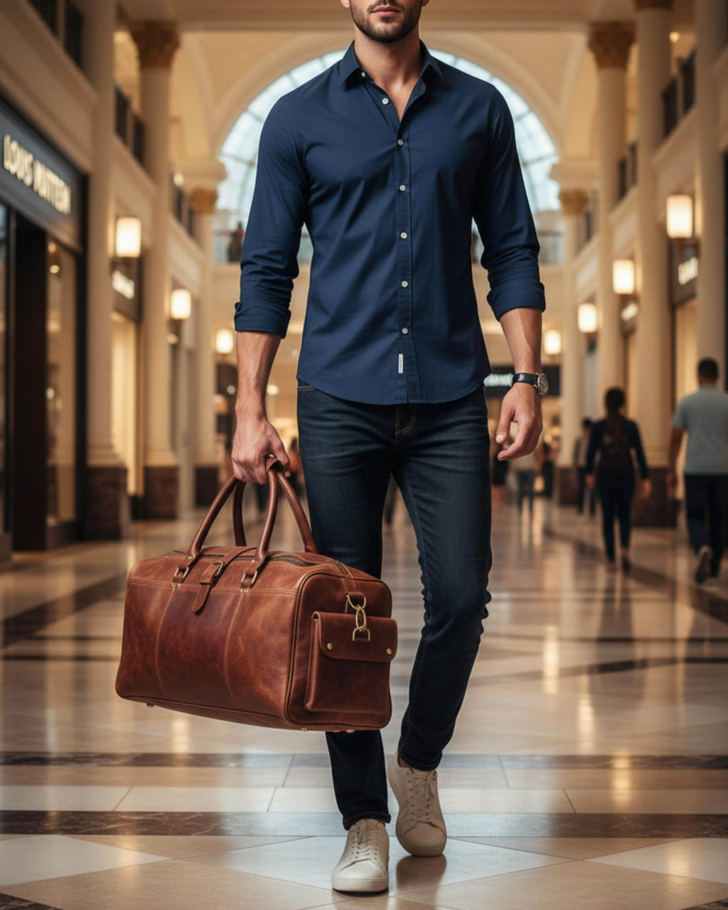 Personalized Full Grain Leather Duffel Bag Handmade Weekender Travel Bag Vintage Brown Men’s Overnight Gym Holdall Gift for Him