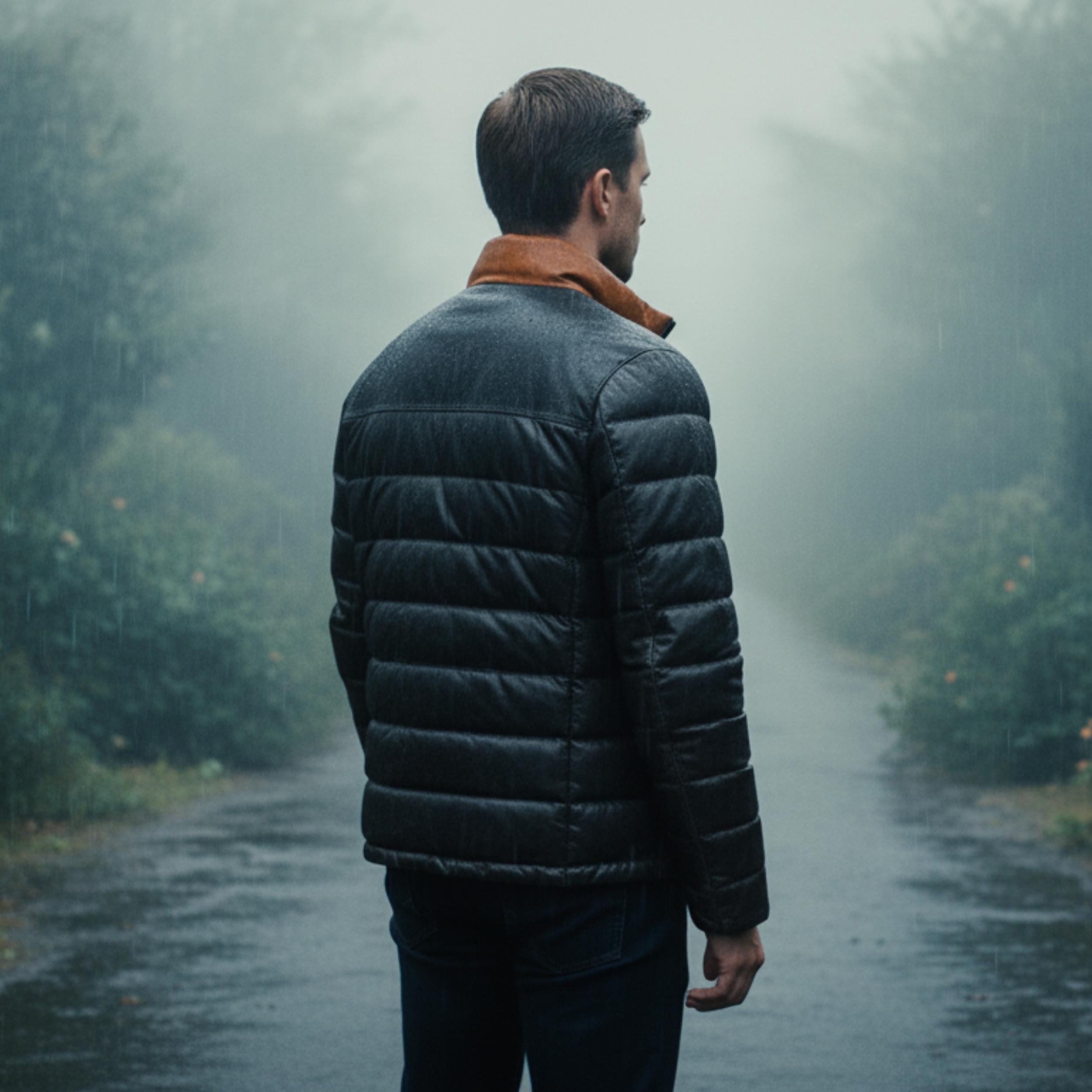 Men’s Lambskin Leather Puffer Jacket Quilted Down Winter Coat | Lightweight Insulated Outdoor Jacket for Cold Weather Australia New Zealand