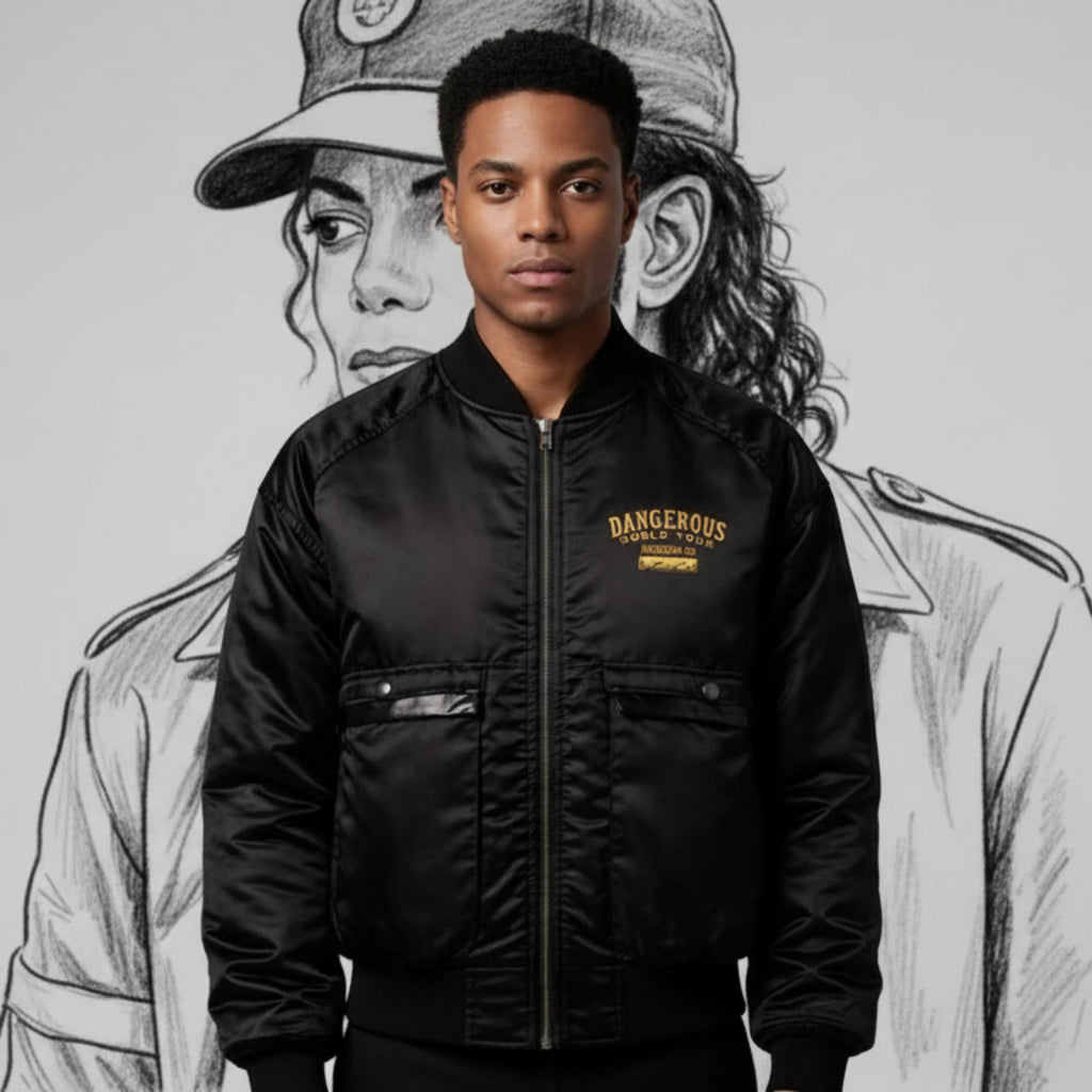 Michael Jackson Dangerous World Tour Jacket | MJ Pepsi Inspired Bomber Jacket | Retro Pop Star Cosplay Outerwear