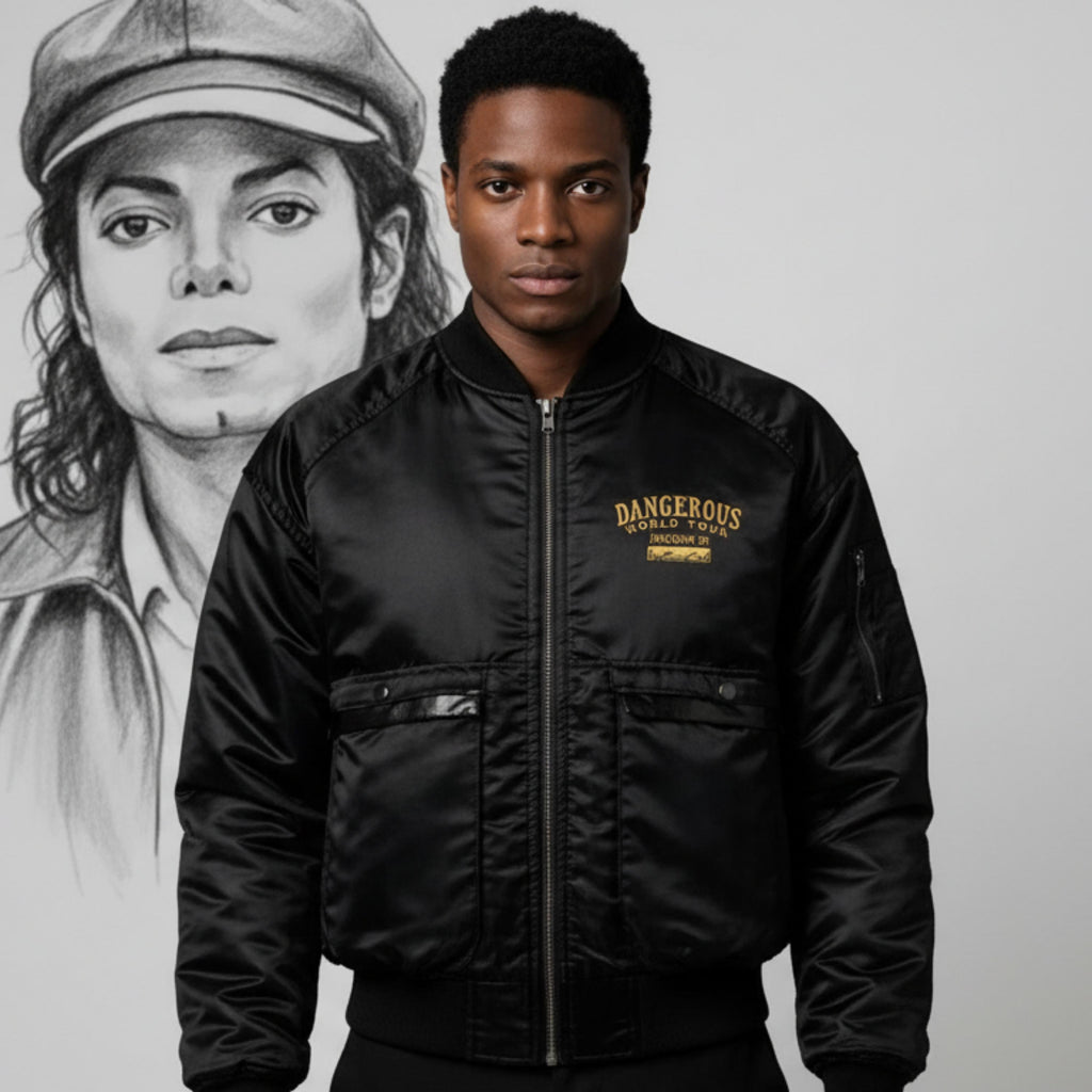 Michael Jackson Dangerous World Tour Jacket | MJ Pepsi Inspired Bomber Jacket | Retro Pop Star Cosplay Outerwear