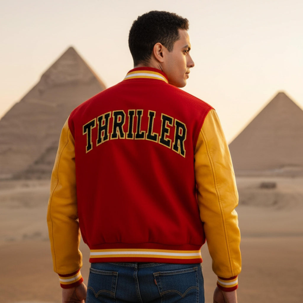 Michael Jackson Thriller Letterman Varsity Bomber Jacket | MJ Costume Jacket for Men | Handmade Cosplay