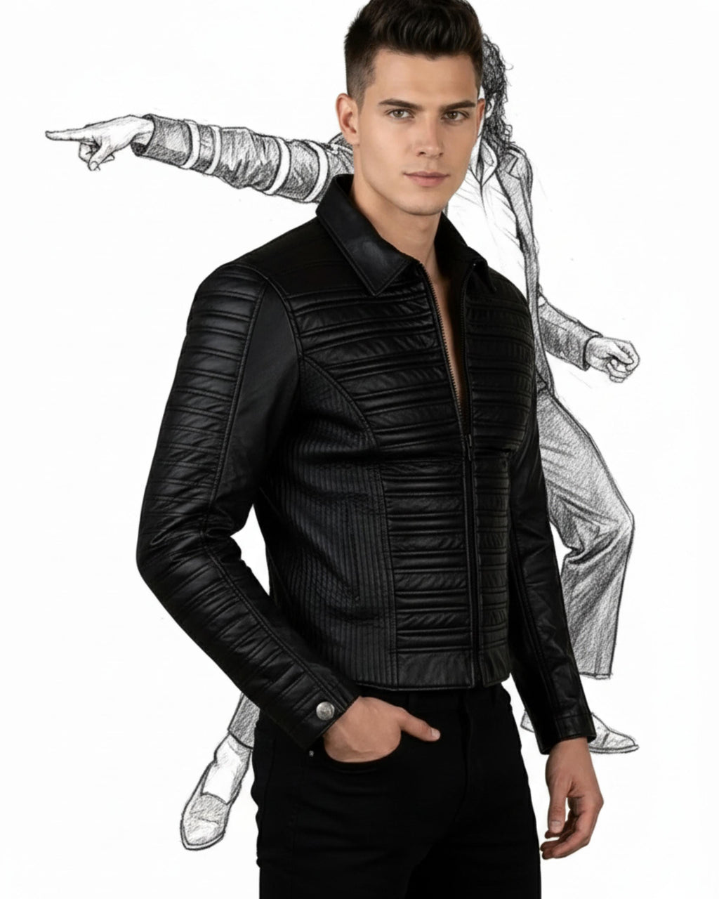 Michael Jackson 1993 AMA Inspired Black Jacket | 20th American Music Awards Military Style Blazer | Handmade Dangerous Era Costume