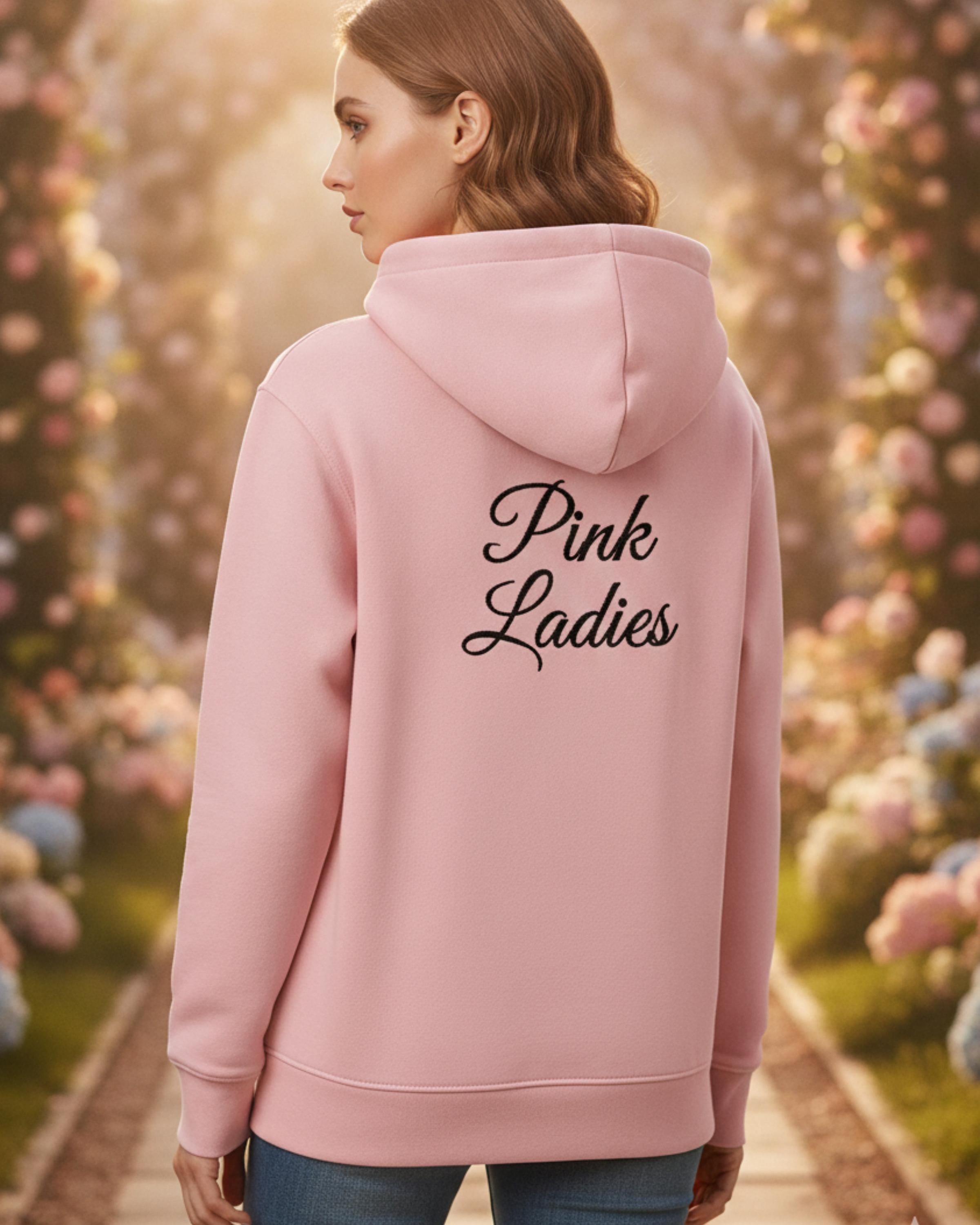 Embroidered Pink Ladies Cotton Jacket | Handmade Retro 50s Jacket | Grease Inspired Women's Costume | Personalized Gift