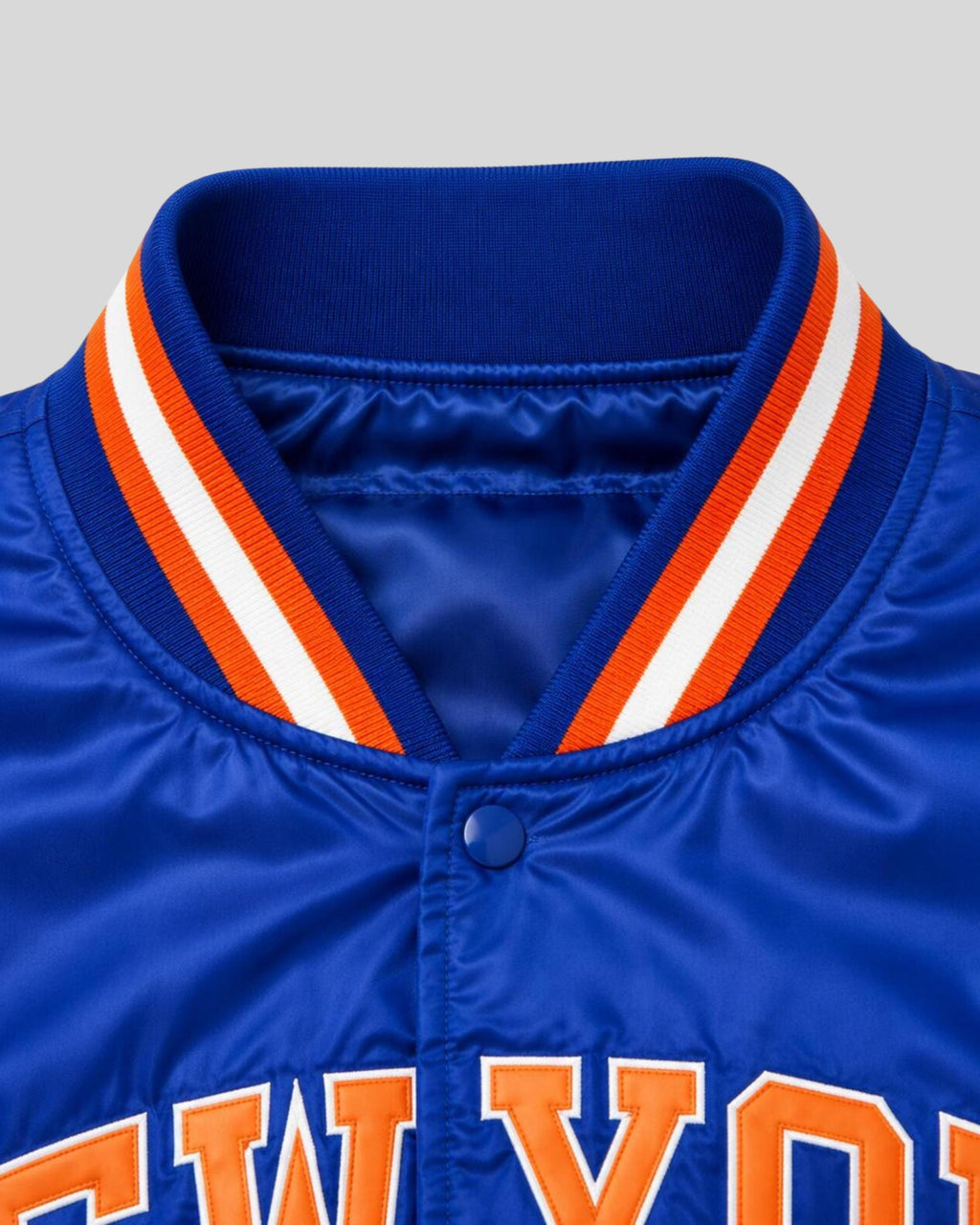New York Satin Varsity Bomber Jacket | Retro Basketball Letterman Jacket | Vintage Streetwear Coat