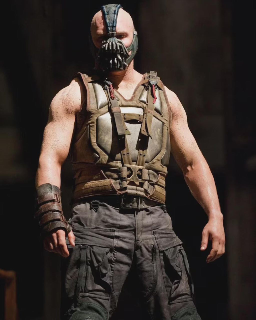 Bane Tactical Vest for Men | Tom Hardy Dark Knight Rises Cosplay Costume | Military Biker Leather Vest | Villain Halloween Costume Gift
