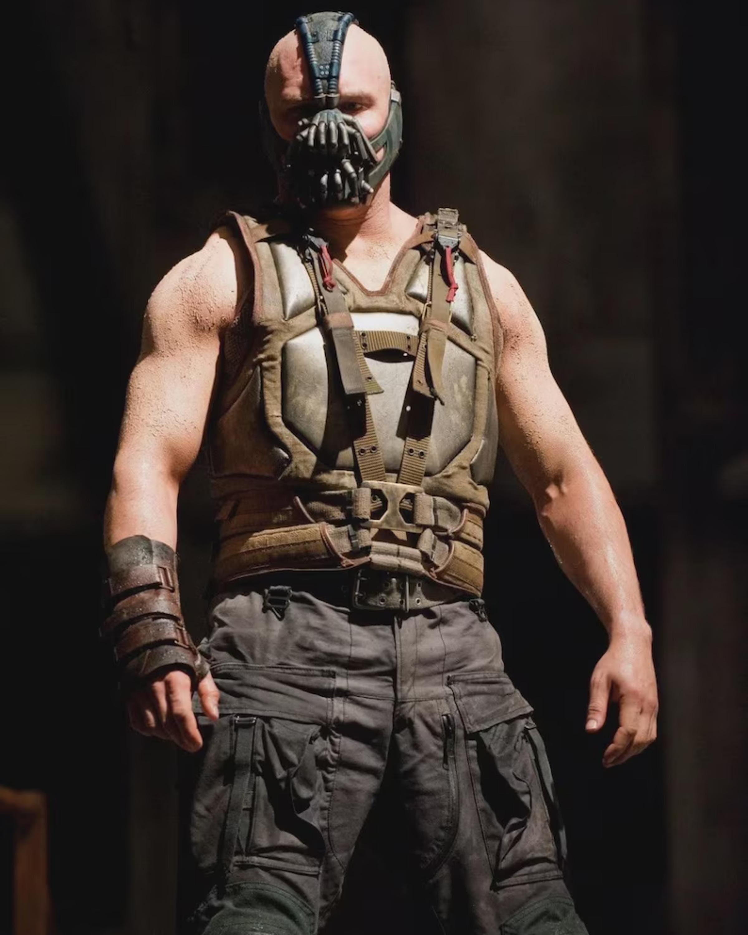 Bane Tactical Vest for Men | Tom Hardy Dark Knight Rises Cosplay Costume | Military Biker Leather Vest | Villain Halloween Costume Gift